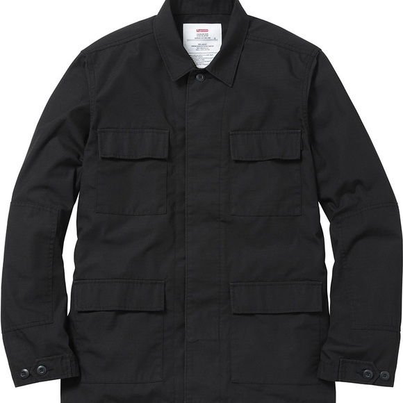 Supreme Gonz collab Butterfly BDU Jacket sz. M black NWOT shacket shirt top box - Picture 2 of 4